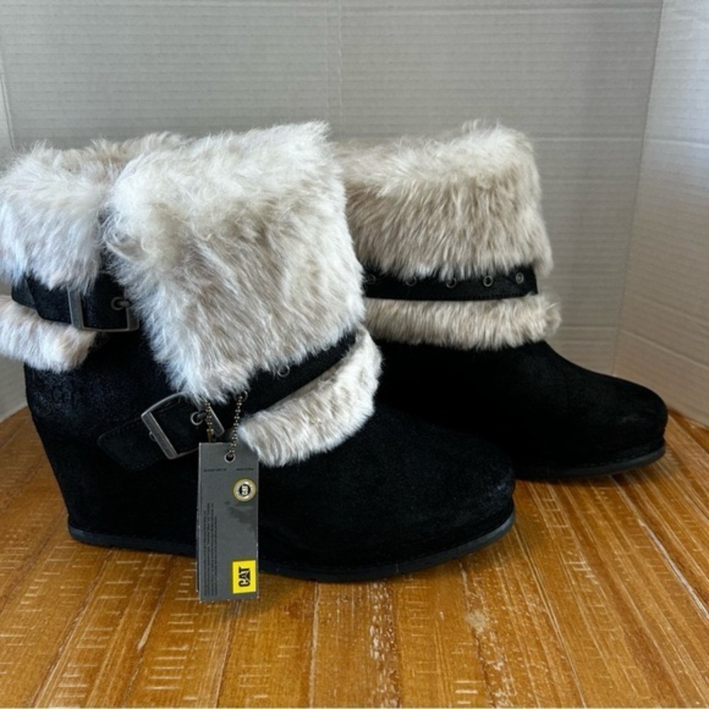 Caterpillar leather boots for women size 10 in black New
